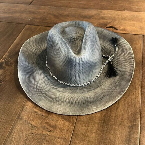 Free People x Peter Grimm Levon Distressed Straw Hat - Picture 2 of 12